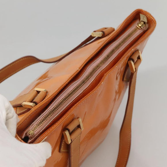 LOUIS VUITTON Monogram Vernis Houston Bag Marshmallow Pink M91302 LV Auth BA3921