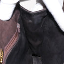 BALLY Hand Bag Suede Brown Gold Auth BA3925-18