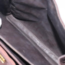 BALLY Hand Bag Suede Brown Gold Auth BA3925-21