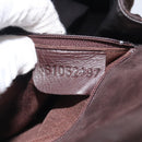 BALLY Hand Bag Suede Brown Gold Auth BA3925-22