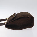 BALLY Hand Bag Suede Brown Gold Auth BA3925-5