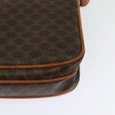 CELINE Macadam Canvas Shoulder Bag PVC Leather Brown Gold Auth BA3927-13