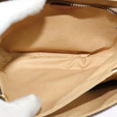 CELINE Macadam Canvas Shoulder Bag PVC Leather Brown Gold Auth BA3927-17