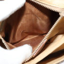 CELINE Macadam Canvas Shoulder Bag PVC Leather Brown Gold Auth BA3927-21