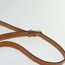 CELINE Macadam Canvas Shoulder Bag PVC Leather Brown Gold Auth BA3927-8