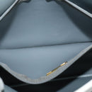 Christian Dior Honeycomb Canvas Chain Shoulder Bag PVC White Gold Auth BA3929-19