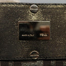 FENDI Zucca Canvas Chain Tote Bag Brown Black gold Auth BA393-17