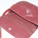 Christian Dior Shoulder Bag Leather Bordeaux Gold Auth BA3931-9
