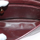 Christian Dior Shoulder Bag Leather Bordeaux Gold Auth BA3931-10
