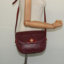 Christian Dior Shoulder Bag Leather Bordeaux Gold Auth BA3931-22