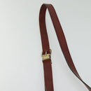 Christian Dior Shoulder Bag Leather Bordeaux Gold Auth BA3931-14