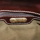 FENDI Zucca Canvas Hand Bag Brown Black gold Auth BA394V-18