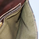 FENDI Zucca Canvas Hand Bag Brown Black gold Auth BA394V-20