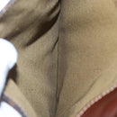 FENDI Zucca Canvas Hand Bag Brown Black gold Auth BA394V-21