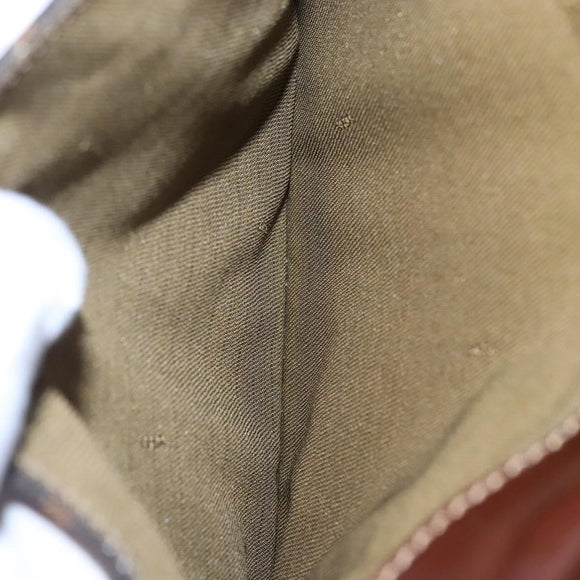 FENDI Zucca Canvas Hand Bag Brown Black gold Auth BA394V