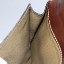 FENDI Zucca Canvas Hand Bag Brown Black gold Auth BA394V-22