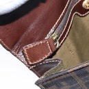 FENDI Zucca Canvas Hand Bag Brown Black gold Auth BA394V-24