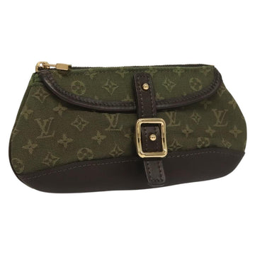 LOUIS VUITTON Monogram Mini Ansophie Pouch TST Khaki M92698 LV Auth BA3941V