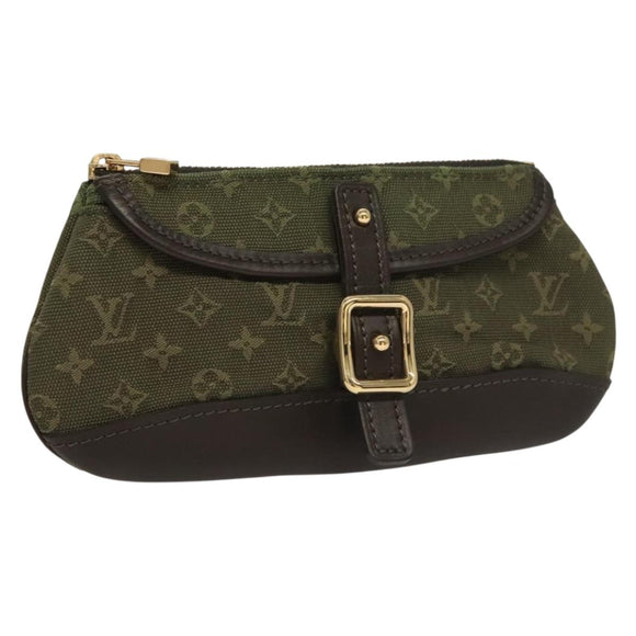 LOUIS VUITTON Monogram Mini Ansophie Pouch TST Khaki M92698 LV Auth BA3941V