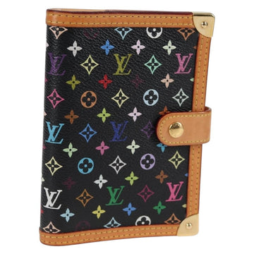 LOUIS VUITTON Multicolor Agenda PM Day Planner Cover Black R20895 Auth BA3942V