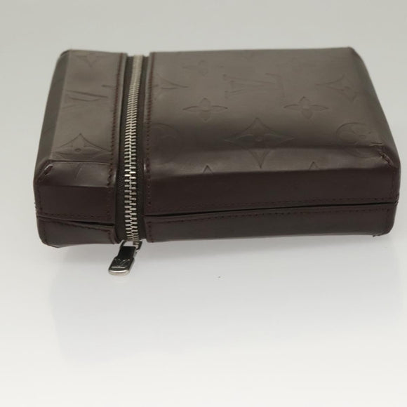 LOUIS VUITTON Monogram Lace Ray Pouch Brown M46550 LV Auth BA3945