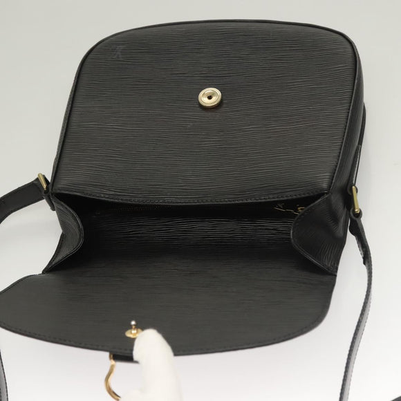 LOUIS VUITTON Epi Saint Cloud GM Shoulder Bag Black Noir M52192 LV Auth BA3946