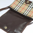 Burberrys Nova Check Shoulder Bag Canvas Beige Gold Auth BA3948-10