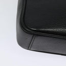 BURBERRY Shoulder Bag Leather Black Silver Auth BA3949-15