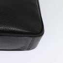 BURBERRY Shoulder Bag Leather Black Silver Auth BA3949-16