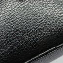 BURBERRY Shoulder Bag Leather Black Silver Auth BA3949-10