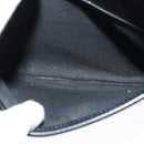 BURBERRY Shoulder Bag Leather Black Silver Auth BA3949-12