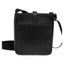 BURBERRY Shoulder Bag Leather Black Silver Auth BA3949-2