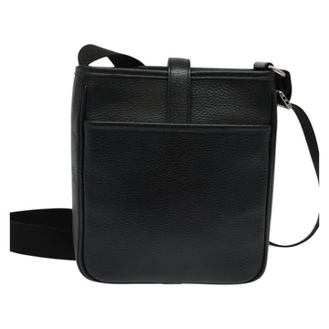 BURBERRY Shoulder Bag Leather Black Silver Auth BA3949 - 0