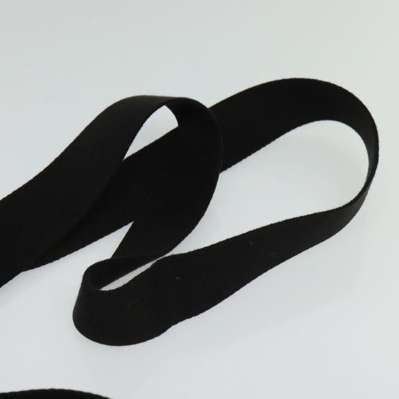 BURBERRY Shoulder Bag Leather Black Silver Auth BA3949