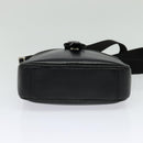 BURBERRY Shoulder Bag Leather Black Silver Auth BA3949-5