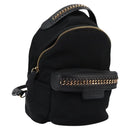 Stella MacCartney Backpack Nylon Gold Black Auth BA395-1