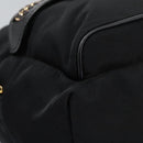 Stella MacCartney Backpack Nylon Gold Black Auth BA395-14
