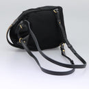 Stella MacCartney Backpack Nylon Gold Black Auth BA395-9