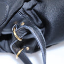 Stella MacCartney Backpack Nylon Gold Black Auth BA395-10