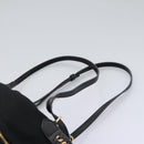 Stella MacCartney Backpack Nylon Gold Black Auth BA395-18