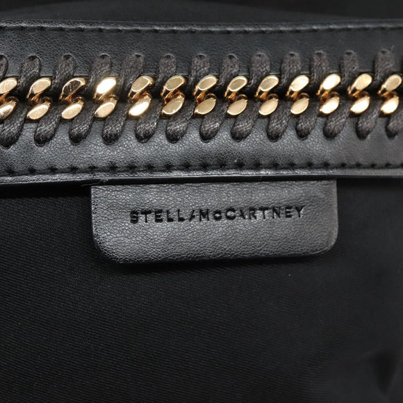 Stella MacCartney Backpack Nylon Gold Black Auth BA395