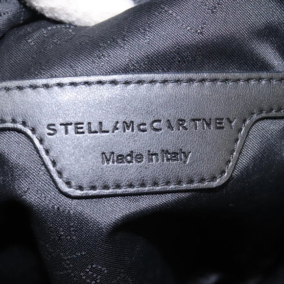 Stella MacCartney Backpack Nylon Gold Black Auth BA395