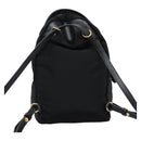 Stella MacCartney Backpack Nylon Gold Black Auth BA395-2