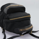 Stella MacCartney Backpack Nylon Gold Black Auth BA395-6