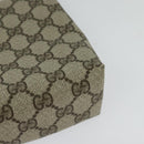 GUCCI GG Supreme Pouch PVC Beige Gold Auth BA3951-11