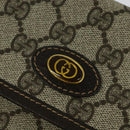 GUCCI GG Supreme Pouch PVC Beige Gold Auth BA3951-12