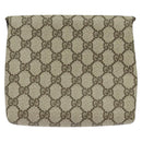 GUCCI GG Supreme Pouch PVC Beige Gold Auth BA3951-3