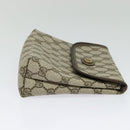 GUCCI GG Supreme Pouch PVC Beige Gold Auth BA3951-5