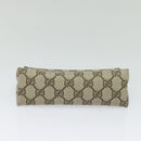 GUCCI GG Supreme Pouch PVC Beige Gold Auth BA3951-7