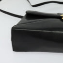 GIVENCHY Shoulder Bag Leather Black Gold Auth BA3952-9